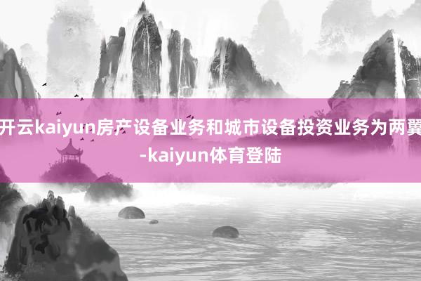 开云kaiyun房产设备业务和城市设备投资业务为两翼-kaiyun体育登陆